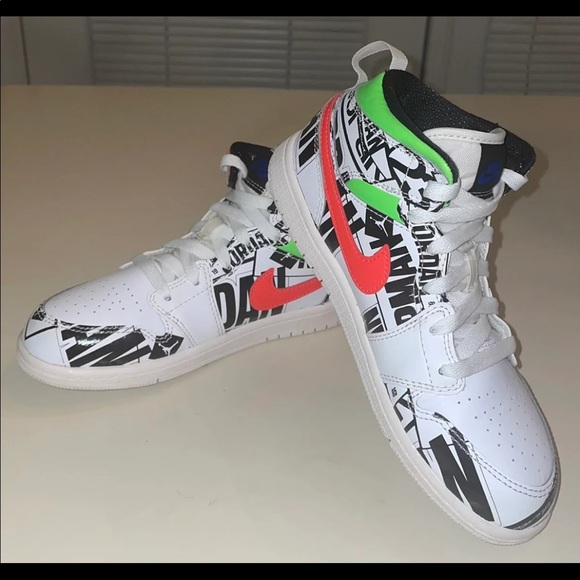 jordan 1 mid all over logos